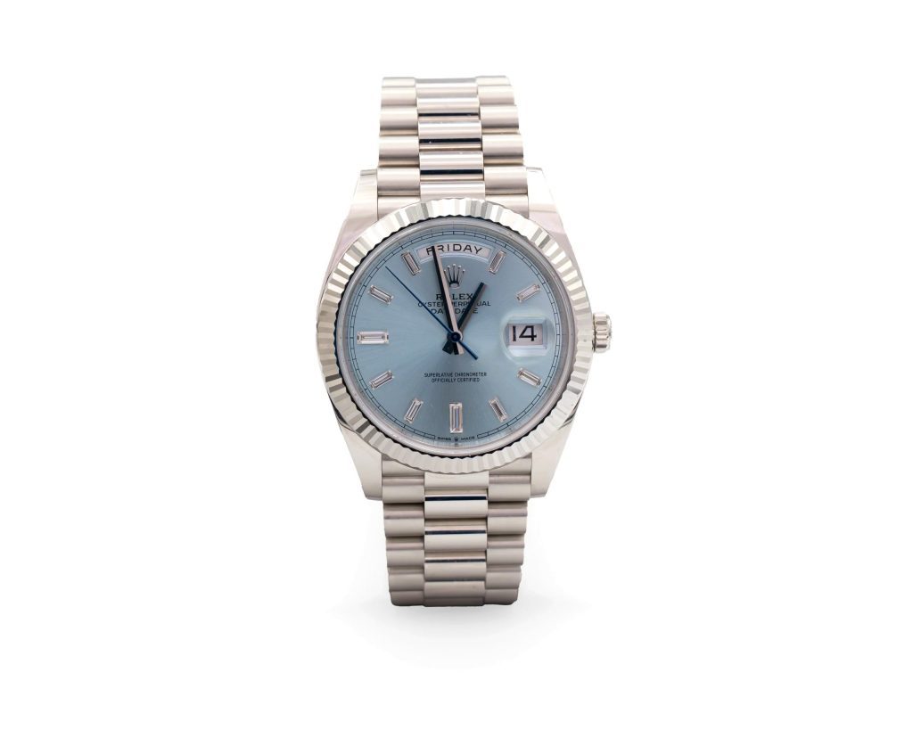 Rolex Day-Date 40 Platinum Ice Blue Dial