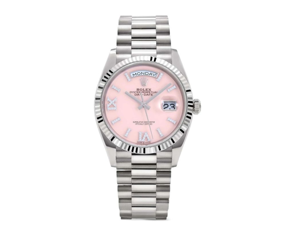 Rolex Day-Date 40 White Gold Pink Roman Dial