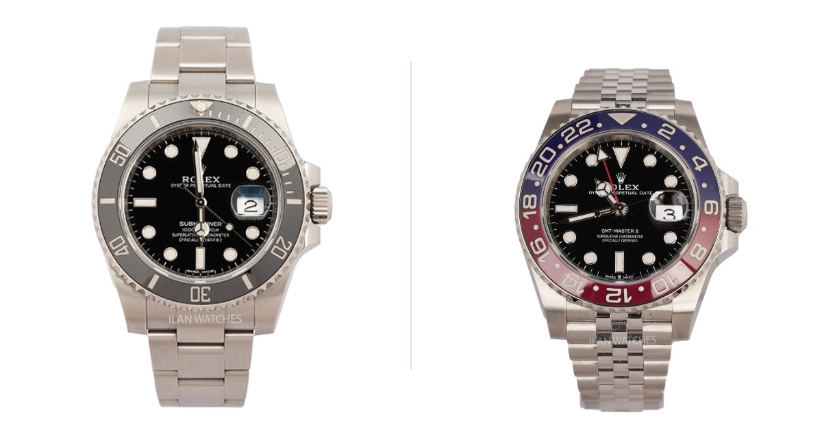 Rolex Submariner Date and Rolex GMT-Master II Pepsi side by side