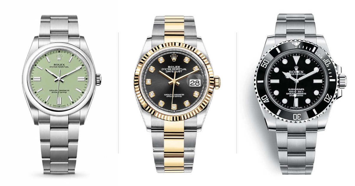 Rolex Oyster Perpetual, Datejust and Submariner – popular first Rolex watches in our Dubai stock
