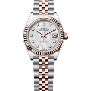 Rolex Lady-Datejust 28 Steel & Everose Gold MOP Diamond Dial Jubilee