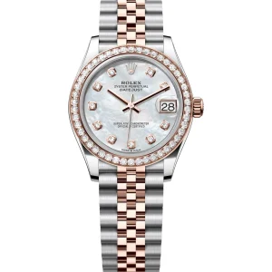 Rolex Datejust 31 Steel & Everose Gold MOP Dial Diamond Bezel