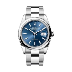 Rolex Datejust 36 Blue Dial Smooth Bezel