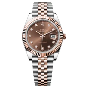 Rolex Datejust 41 Chocolate Diamond Dial Steel & Everose Gold, Ref. 126331 – unworn at Ilan Watches Dubai
