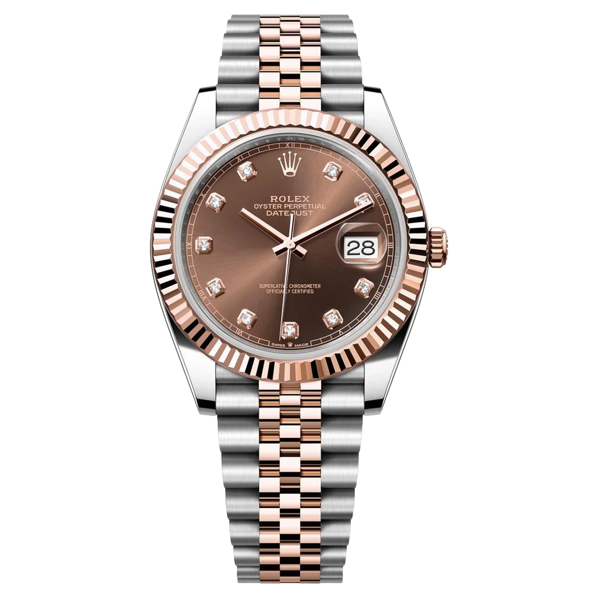 Rolex Datejust 41 Chocolate Diamond Dial Steel & Everose Gold, Ref. 126331 – unworn at Ilan Watches Dubai