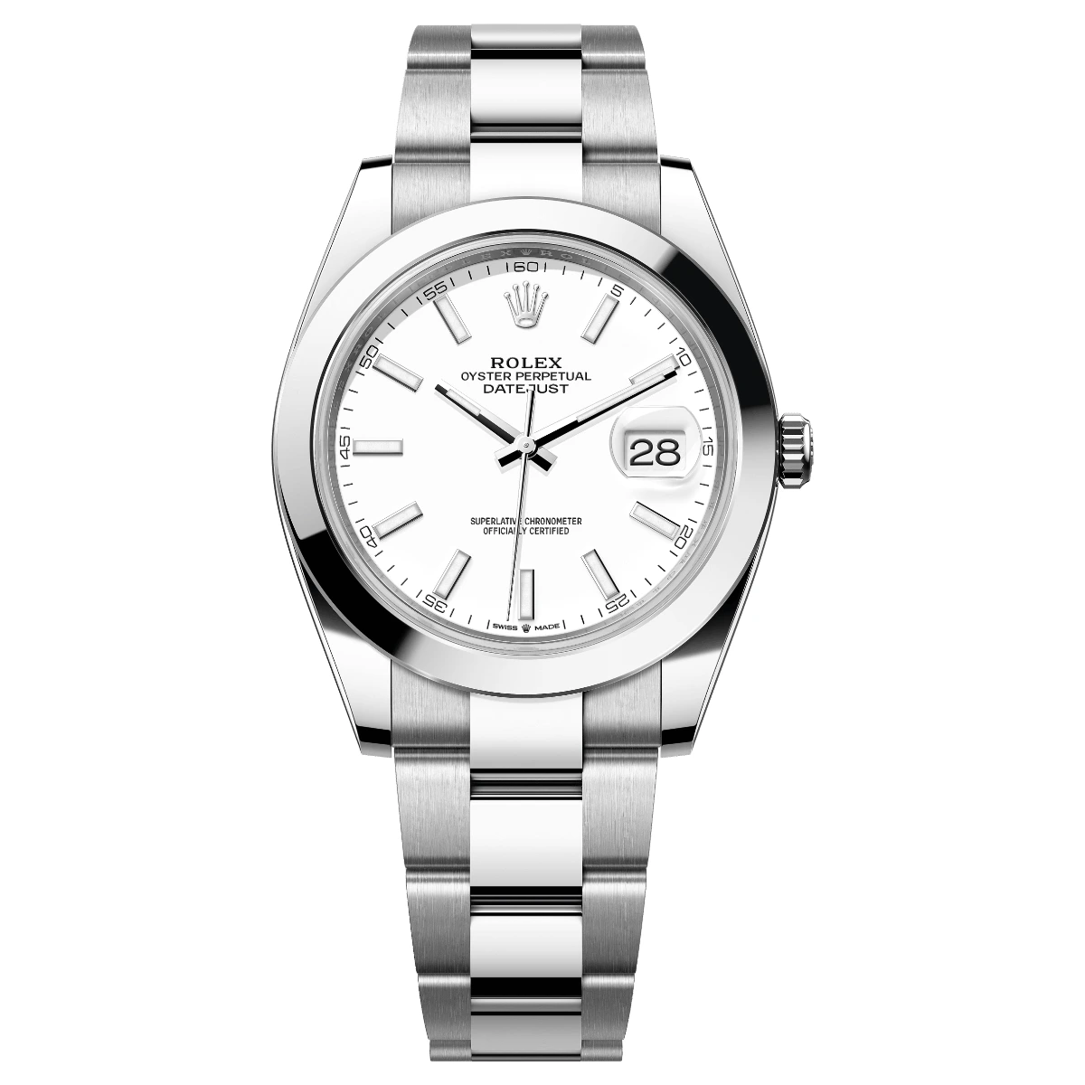 Rolex Datejust 41 White Dial Smooth Bezel, Ref. 126300 – pre-owned at Ilan Watches Dubai