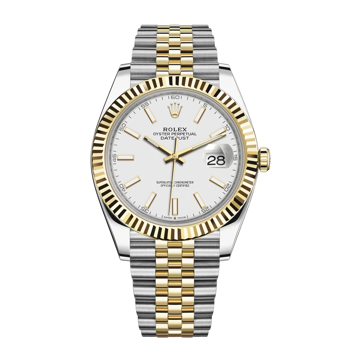 Rolex Datejust 41 White Dial Steel & Yellow Gold Jubilee, Ref. 126333 – pre-owned at Ilan Watches Dubai