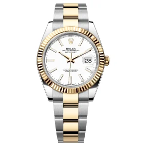 Rolex Datejust 41 White Index Dial Steel & Yellow Gold, Ref. 126333 – pre-owned at Ilan Watches Dubai
