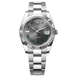 Rolex Datejust 41 Wimbledon Dial Fluted Bezel Oyster