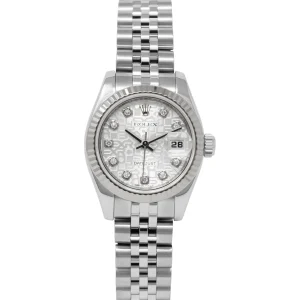 Rolex Lady-Datejust 26 White Computer Diamond Dial Jubilee