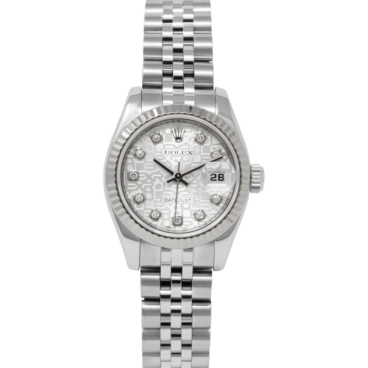 Rolex Lady-Datejust 26 White Computer Diamond Dial Jubilee, Ref. 179174 – pre-owned at Ilan Watches Dubai