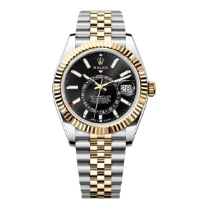 Rolex Sky-Dweller 42 Black Dial Steel & Yellow Gold Jubilee
