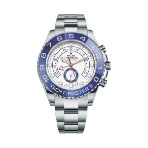 Rolex Yacht-Master II 44 White Dial Blue Bezel
