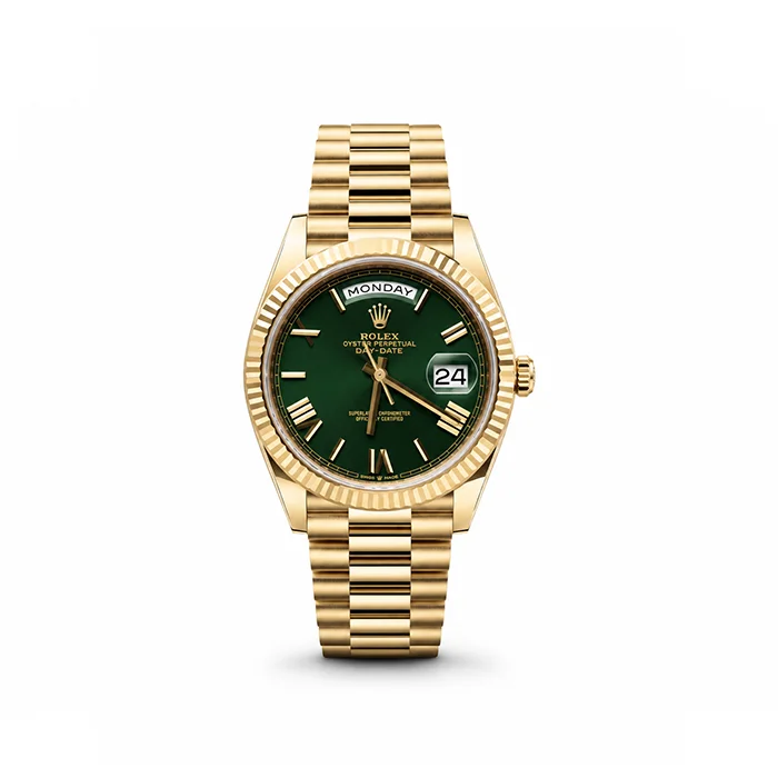 Rolex Day-Date 40 Yellow Gold Green Dial